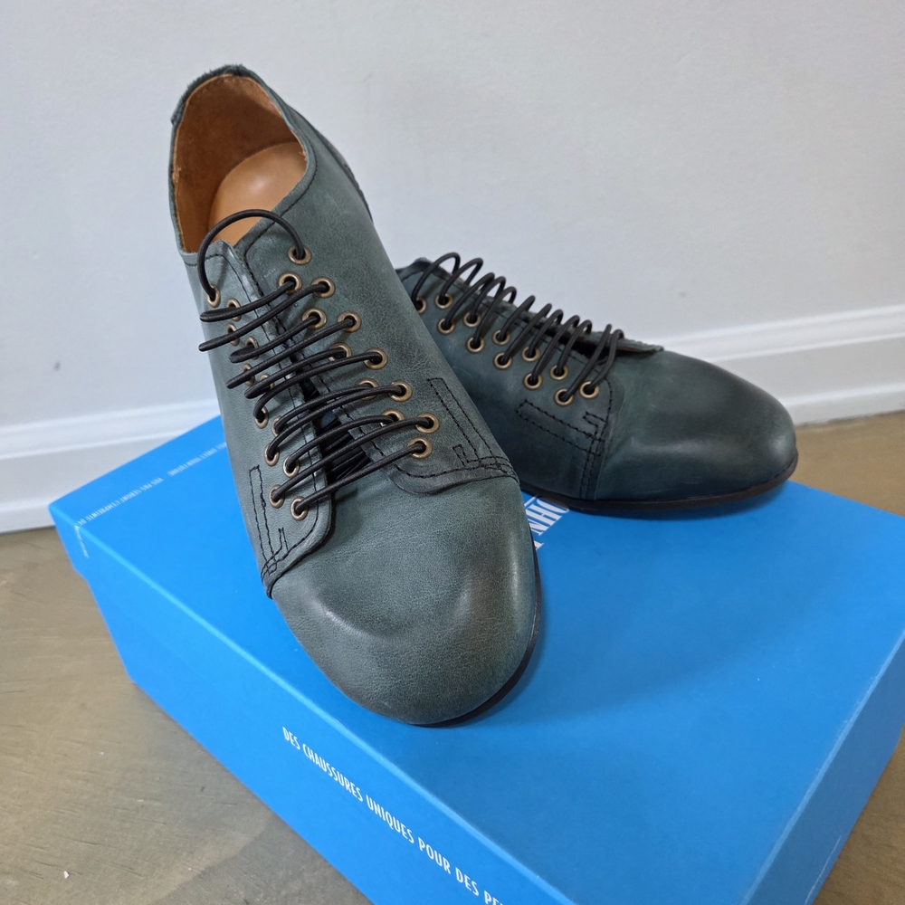 Stylish Green Leather Men's Shoes